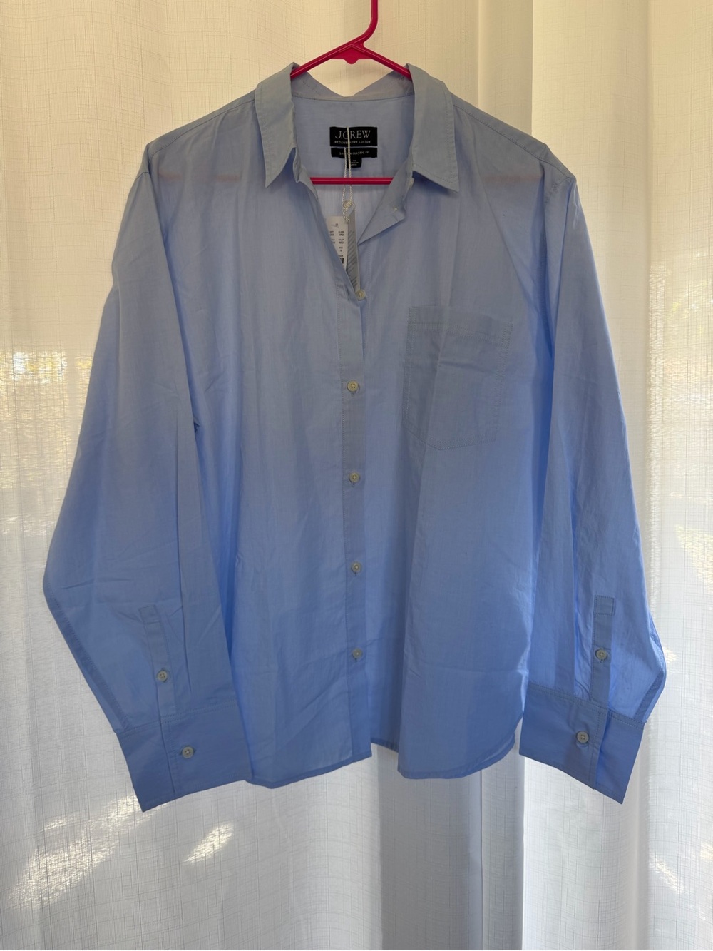 J.Crew Garçon Classic Fit Blue Cotton Button Down Shirt Size 18 NWT